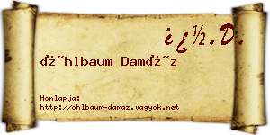 Öhlbaum Damáz névjegykártya